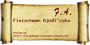 Fleischman Ajnácska névjegykártya